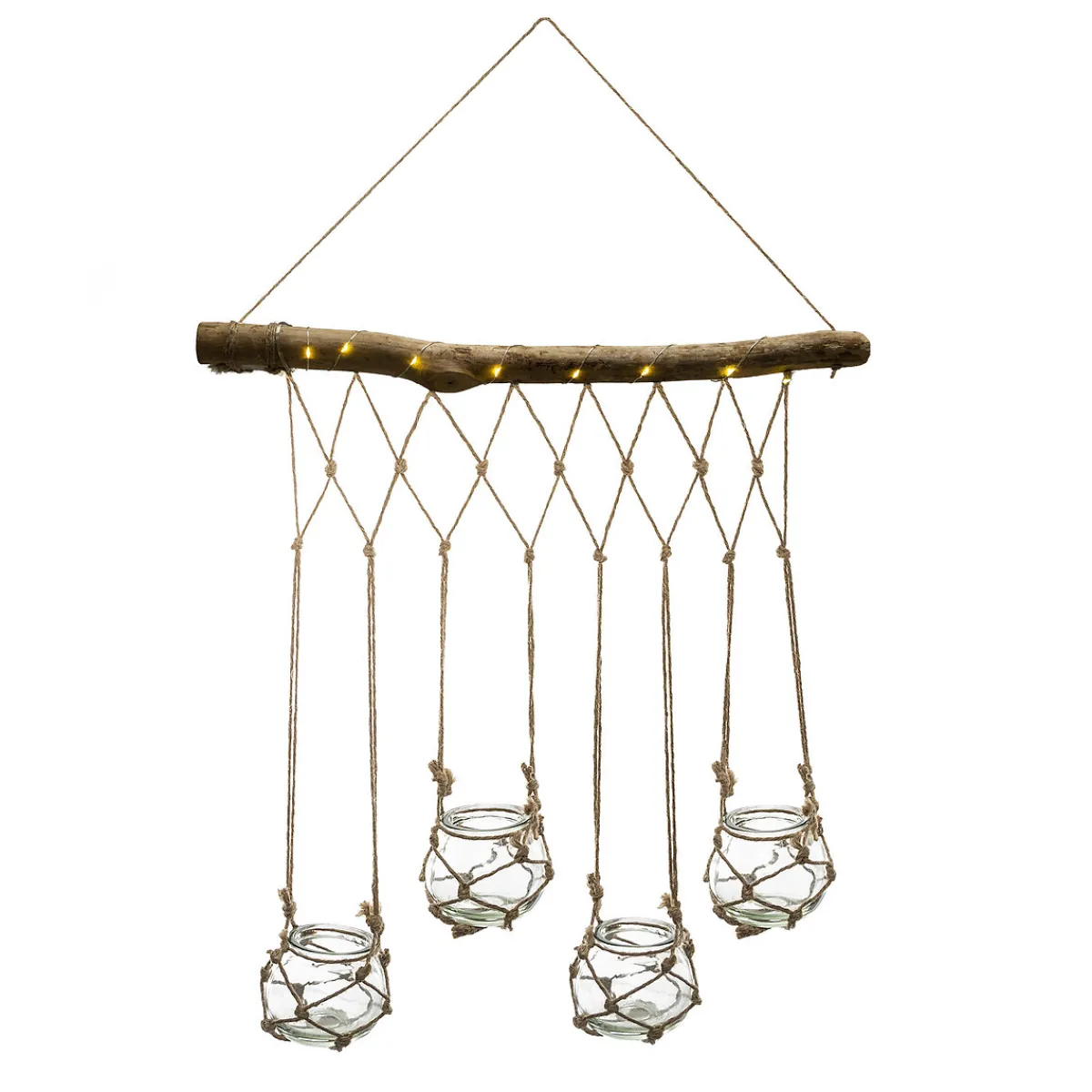 4 soliflores suspendus LED, verre*ATMOSPHERA Clearance