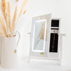 Armoire à bijoux LED, bois*ATMOSPHERA