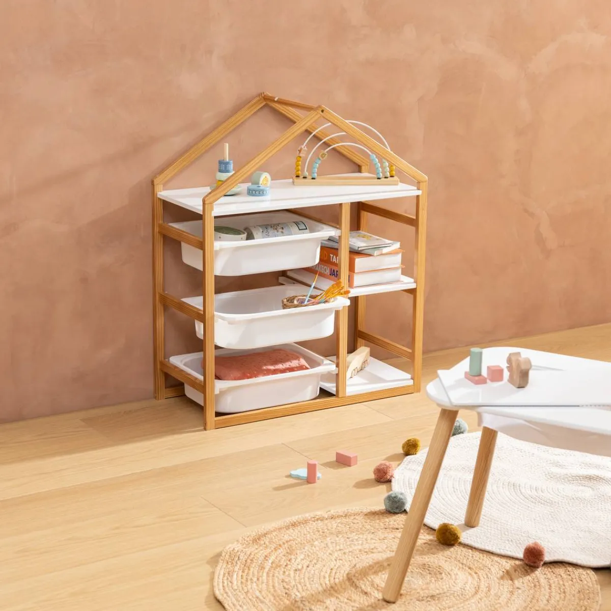 Bibliothèque 3 étagères "Bako"*ATMOSPHERA Discount