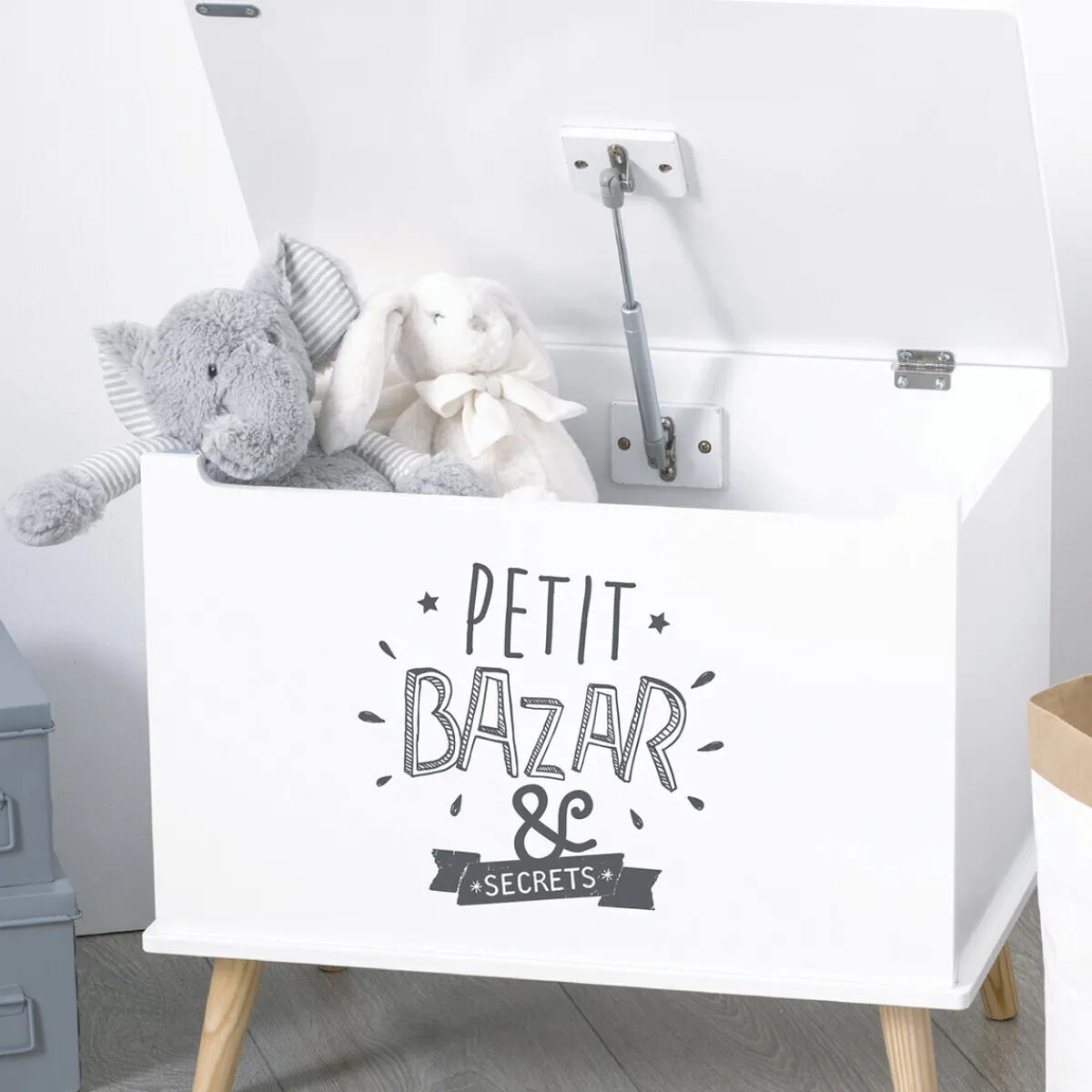 Coffre enfant blanc bois*ATMOSPHERA Sale