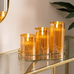 Coffret 3 bougies LED "Sena"*ATMOSPHERA Online