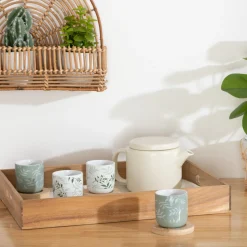 Coffret 4 tasses "Green Harmony"*ATMOSPHERA