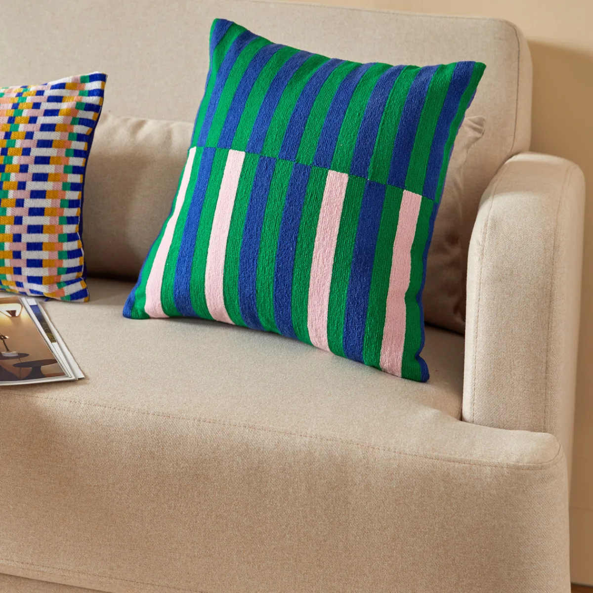 Coussin brodé "Disso"*ATMOSPHERA Discount