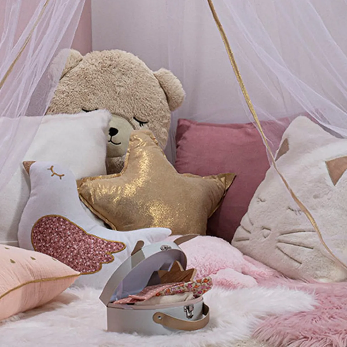 Coussin enfant Ours "Nao"*ATMOSPHERA Hot