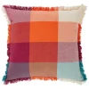 Coussin madras à franges "Yucatan"*ATMOSPHERA
