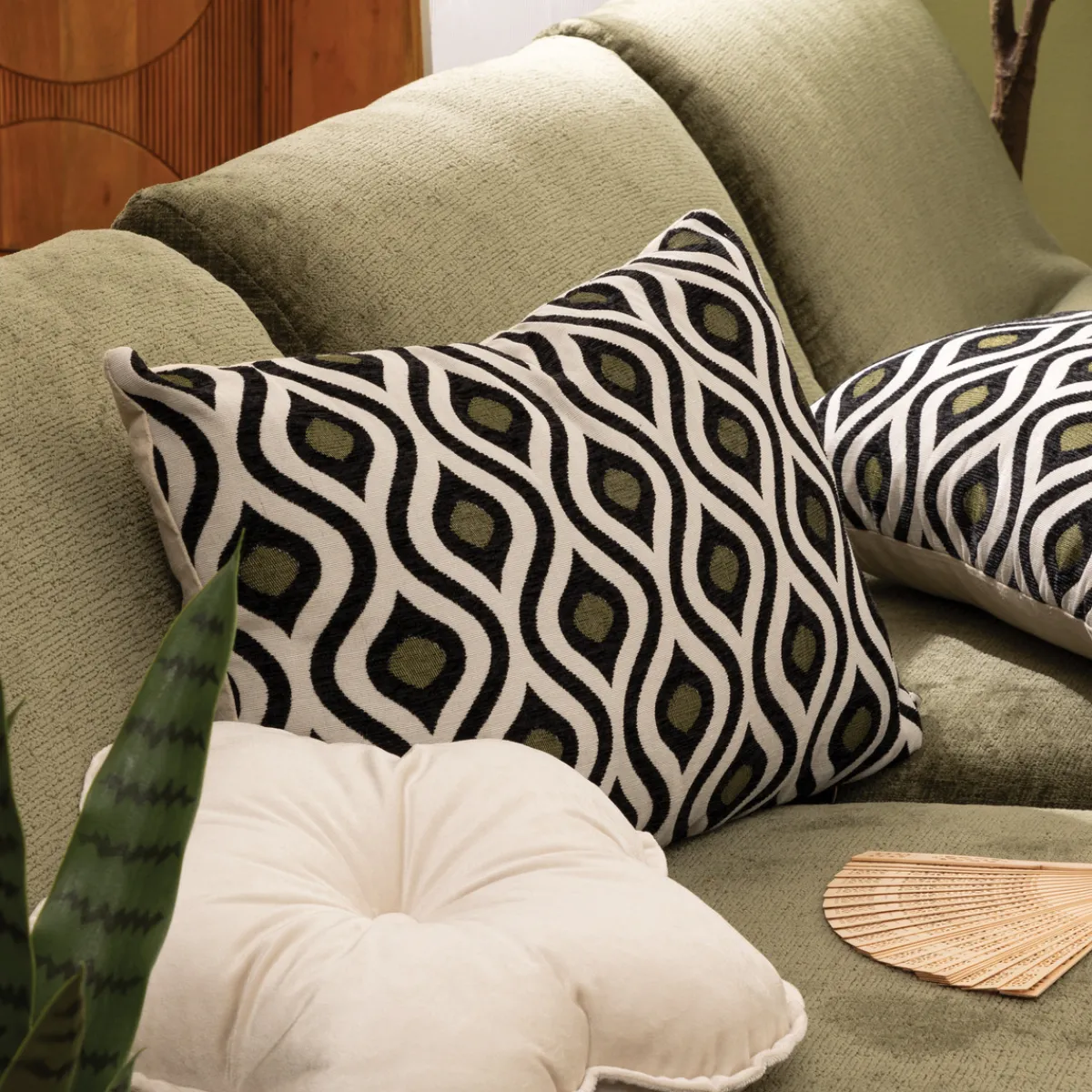 Coussin "Twisted Lime"*ATMOSPHERA Hot