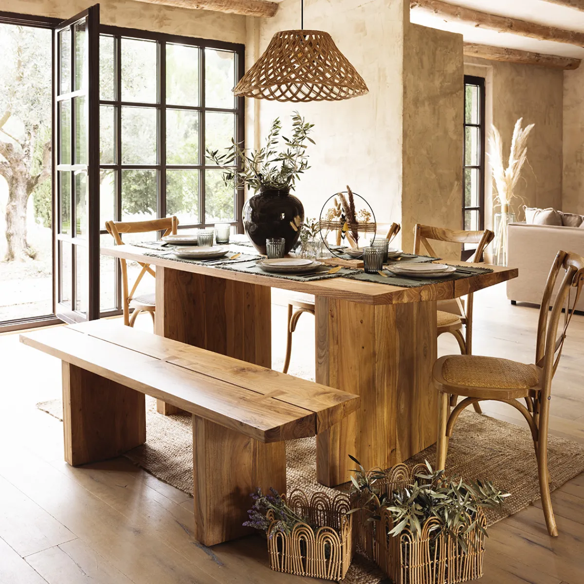 Déco à poser "Lourmarin", métal roseau*ATMOSPHERA Online