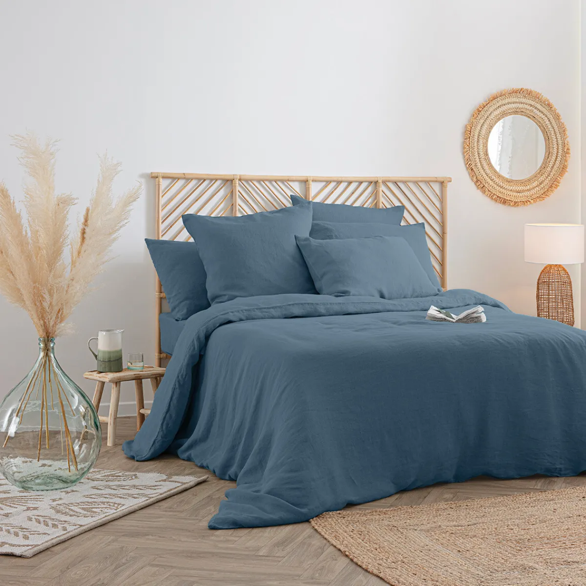 Drap-housse "Linah", lin lavé*ATMOSPHERA