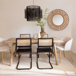 Ensemble table à manger extensible "Aeris" + 4 chaises "Slano"*ATMOSPHERA