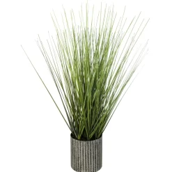 Herbe artificielle, pot en métal*ATMOSPHERA