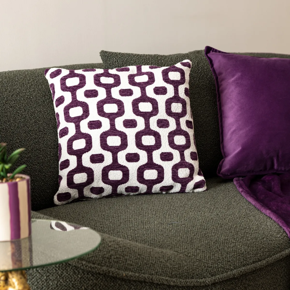 Housse de coussin "Jeni", chenille*ATMOSPHERA New