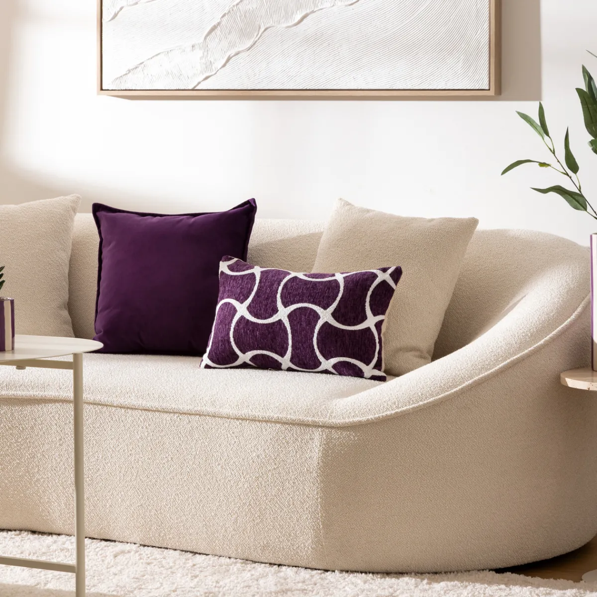 Housse de coussin "Jeni", chenille*ATMOSPHERA