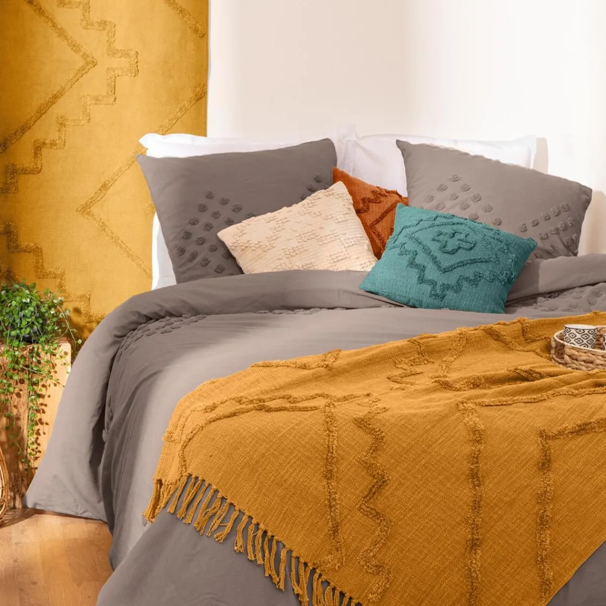 Jeté de lit "Inca", coton tufté*ATMOSPHERA