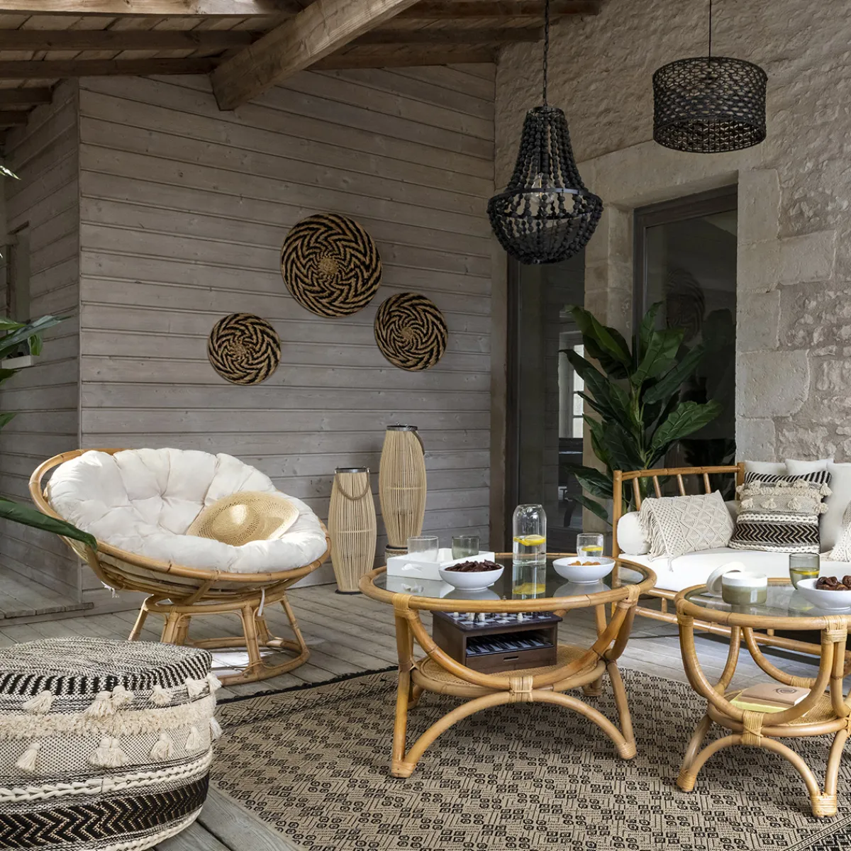 Lanterne "Fit", bambou*ATMOSPHERA Hot