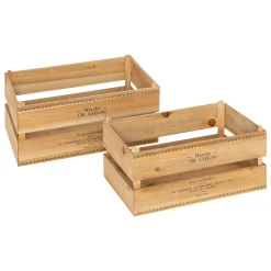 Lot de 2 cagettes "Little cottage"*ATMOSPHERA Online