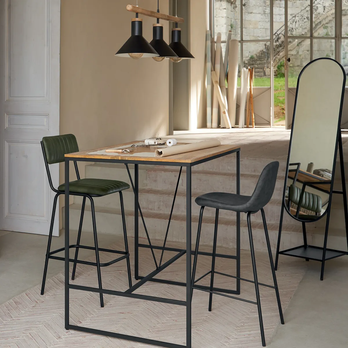 Lot de 2 chaises de bar "Vladi"*ATMOSPHERA Clearance