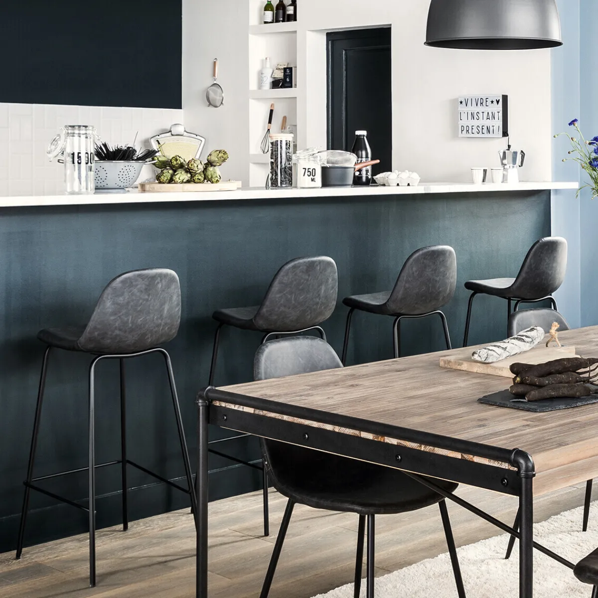 Lot de 2 chaises de bar "Vladi"*ATMOSPHERA Clearance