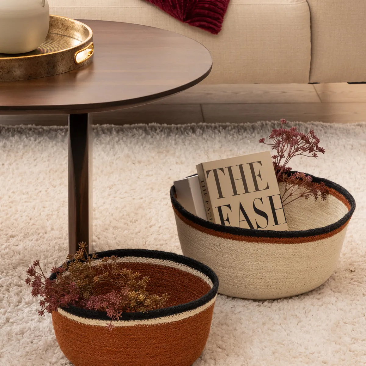 Lot de 2 paniers ronds "Automne"*ATMOSPHERA Best