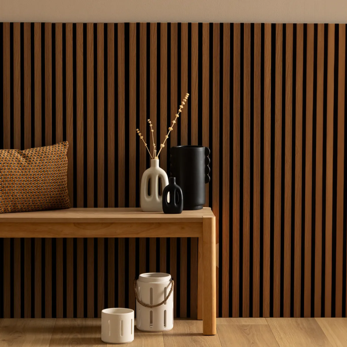 Lot de 2 panneaux décoratifs tasseaux bois Colva*ATMOSPHERA Discount