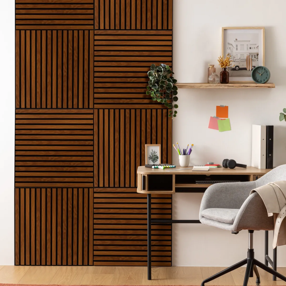 Lot de 4 panneaux décoratifs tasseaux bois Colva*ATMOSPHERA Discount