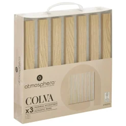 Lot de 3 panneaux décoratifs tasseaux bois Colva*ATMOSPHERA Hot