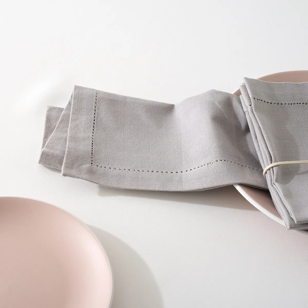 Lot de 4 serviettes de table "Chambray"*ATMOSPHERA Outlet