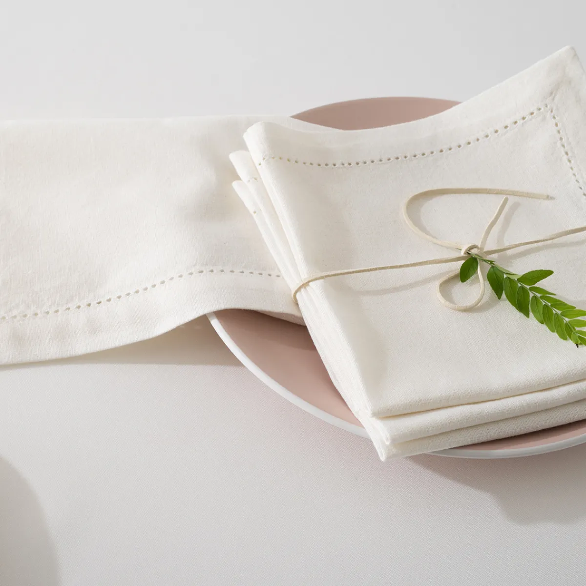 Lot de 4 serviettes de table "Chambray"*ATMOSPHERA Outlet