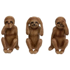 Lot de 3 statuts paresseux "Exotic Panama"*ATMOSPHERA