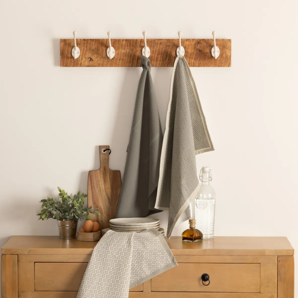 Lot de 3 torchons coton*ATMOSPHERA Hot