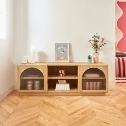 Meuble TV 2 portes 3 étagères "Lousada"*ATMOSPHERA Outlet