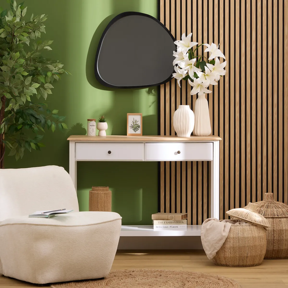 Panneau décoratif tasseaux bois Colva*ATMOSPHERA Outlet
