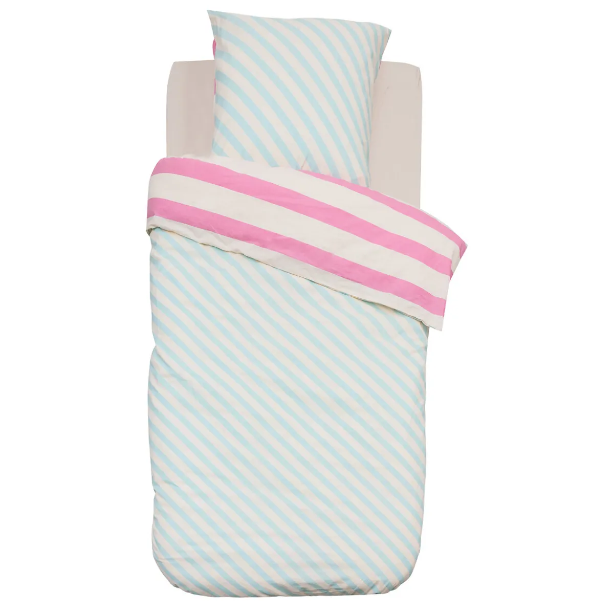 Parure de lit 2 pièces enfant Rayure "Azel"*ATMOSPHERA Hot