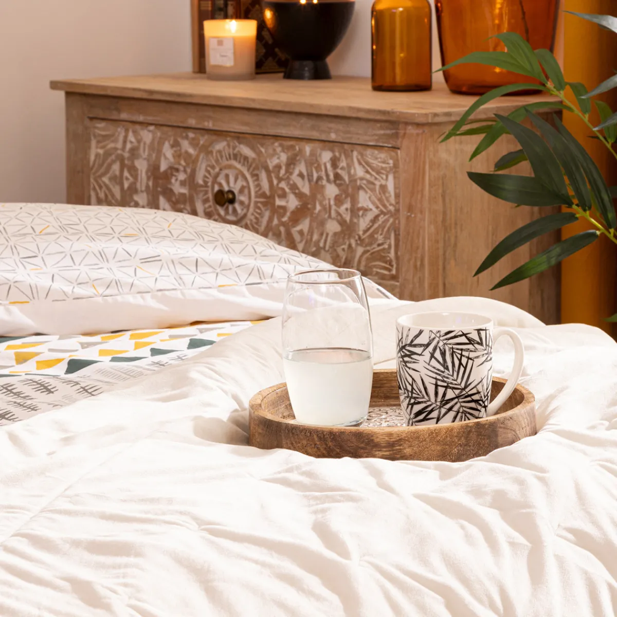 Parure de lit 3 pièces imprimée "Aquar"*ATMOSPHERA Clearance