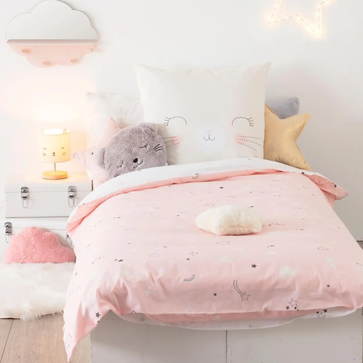 Parure de lit enfant 2 pièces "Chat"*ATMOSPHERA Outlet