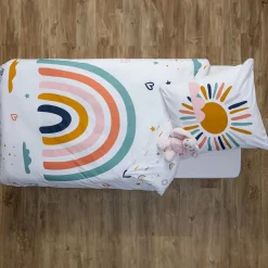Parure de lit enfant 2 pièces "Arc-en-ciel"*ATMOSPHERA Online