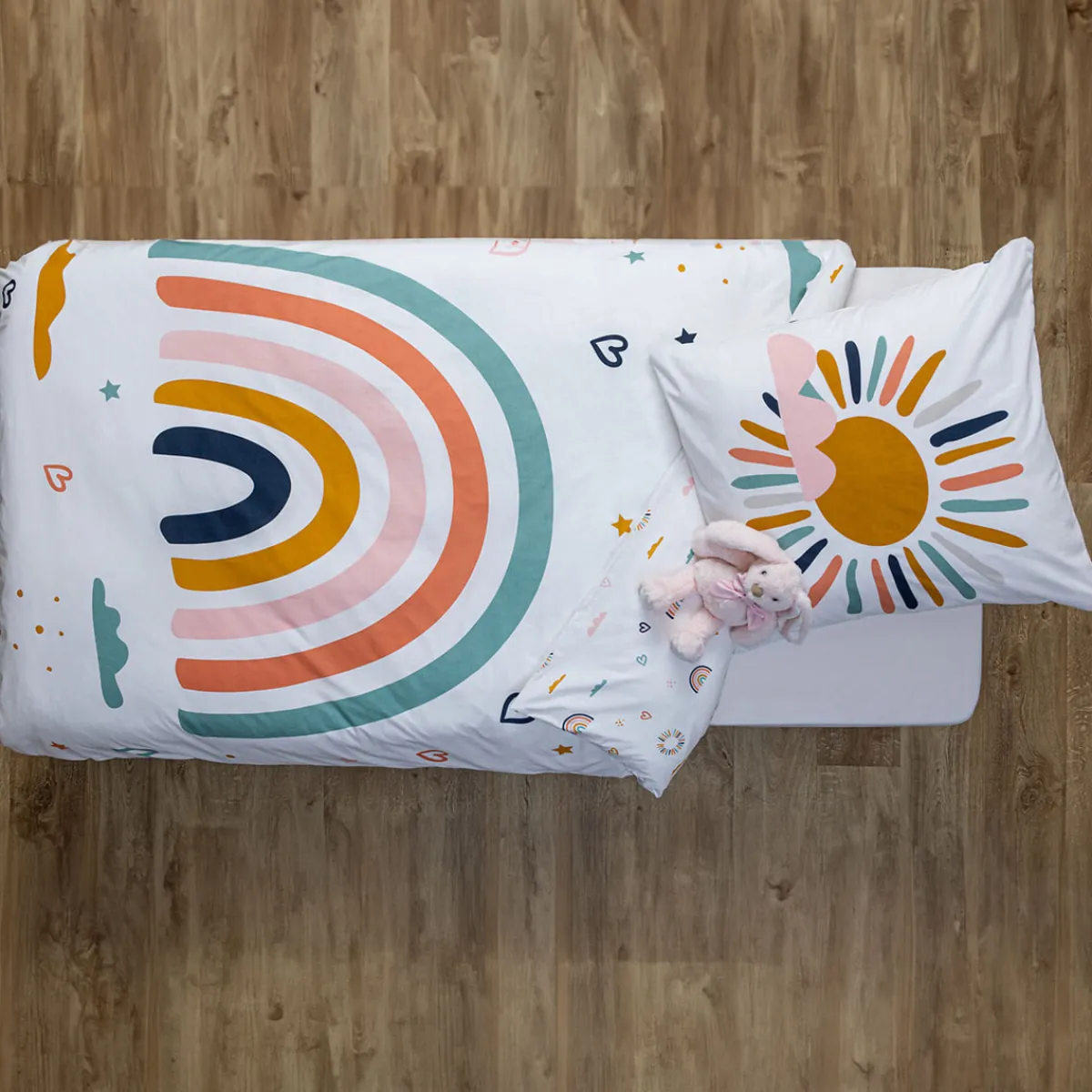 Parure de lit enfant 2 pièces "Arc-en-ciel"*ATMOSPHERA Online