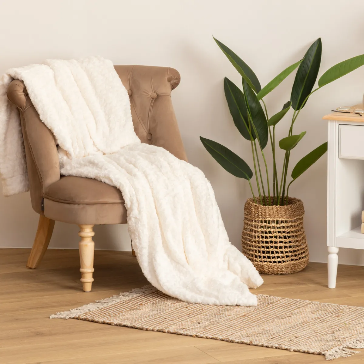 Plaid "Bouclette" fausse fourrure*ATMOSPHERA Online