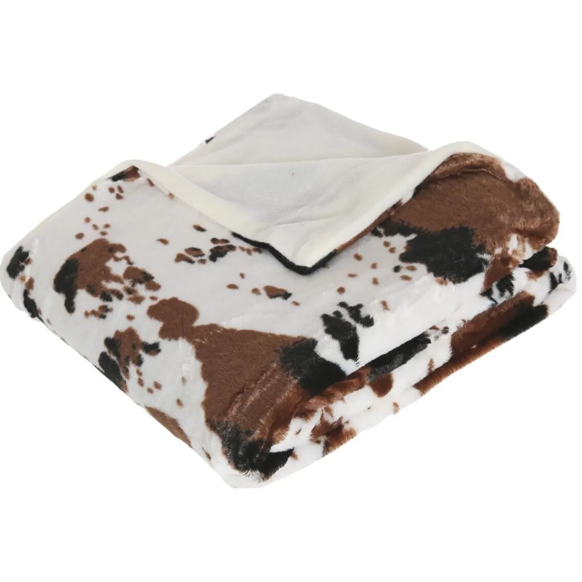 Plaid "3D Géo" fausse fourrure*ATMOSPHERA Outlet