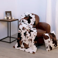 Plaid "3D Géo" fausse fourrure*ATMOSPHERA Outlet