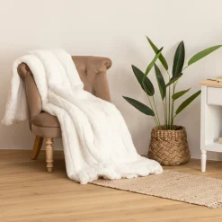 Plaid "Manoir" fausse fourrure*ATMOSPHERA Sale