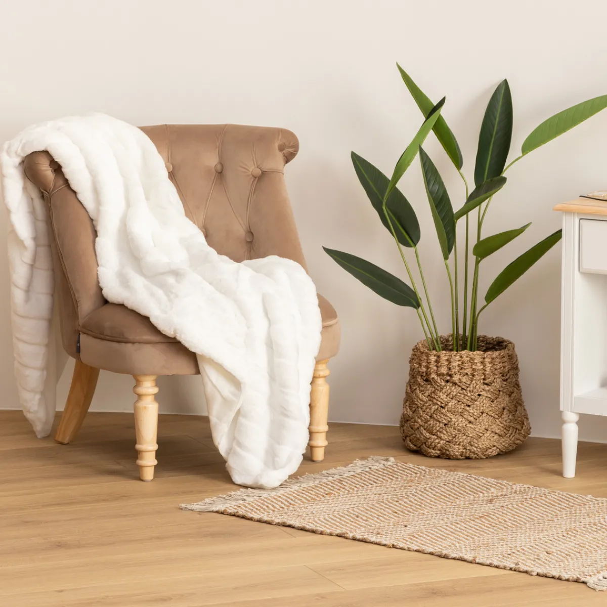 Plaid "Manoir" fausse fourrure*ATMOSPHERA Sale