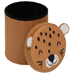 Pouf-coffre enfant Léopard 