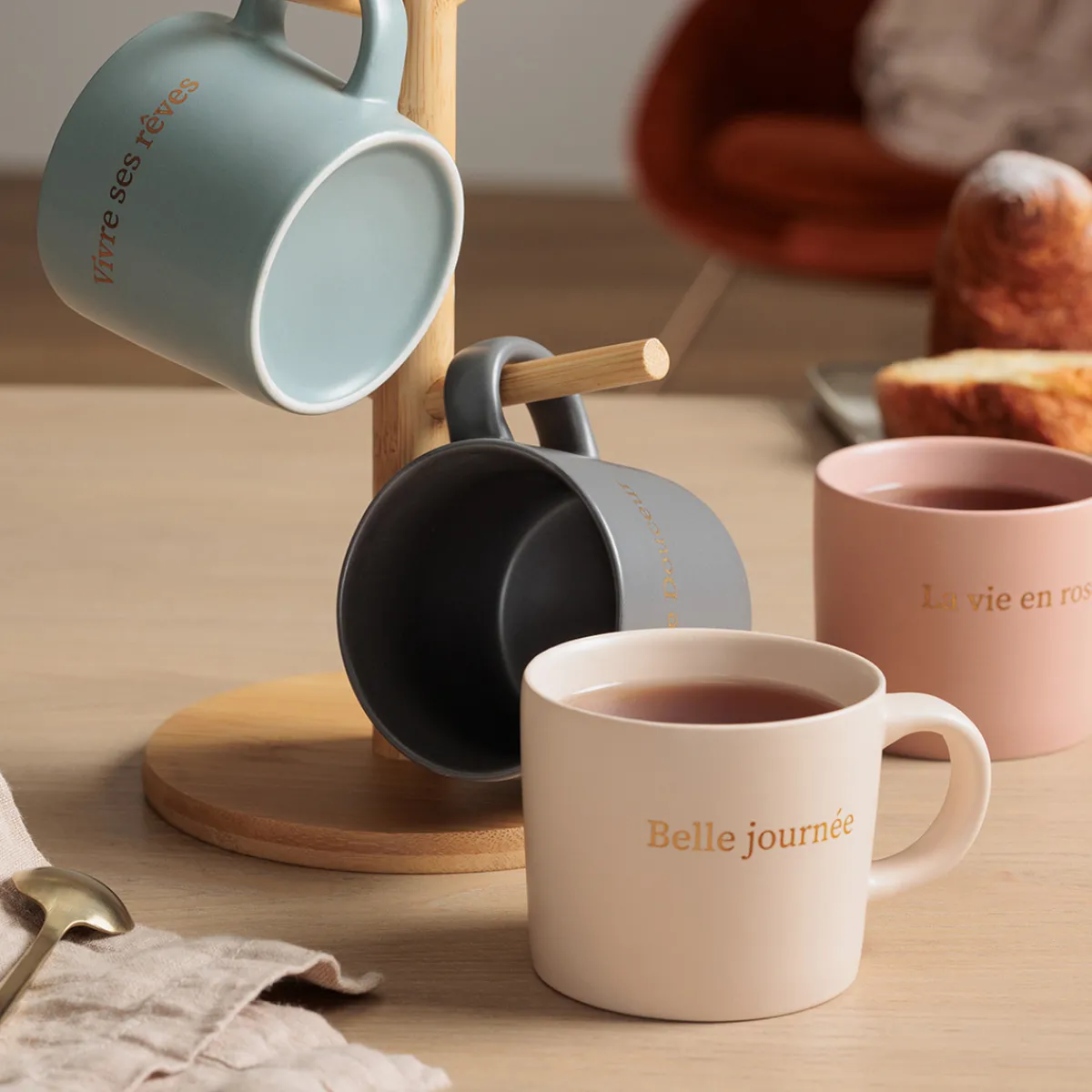 Rack 4 mugs "Belle journée"*ATMOSPHERA Online
