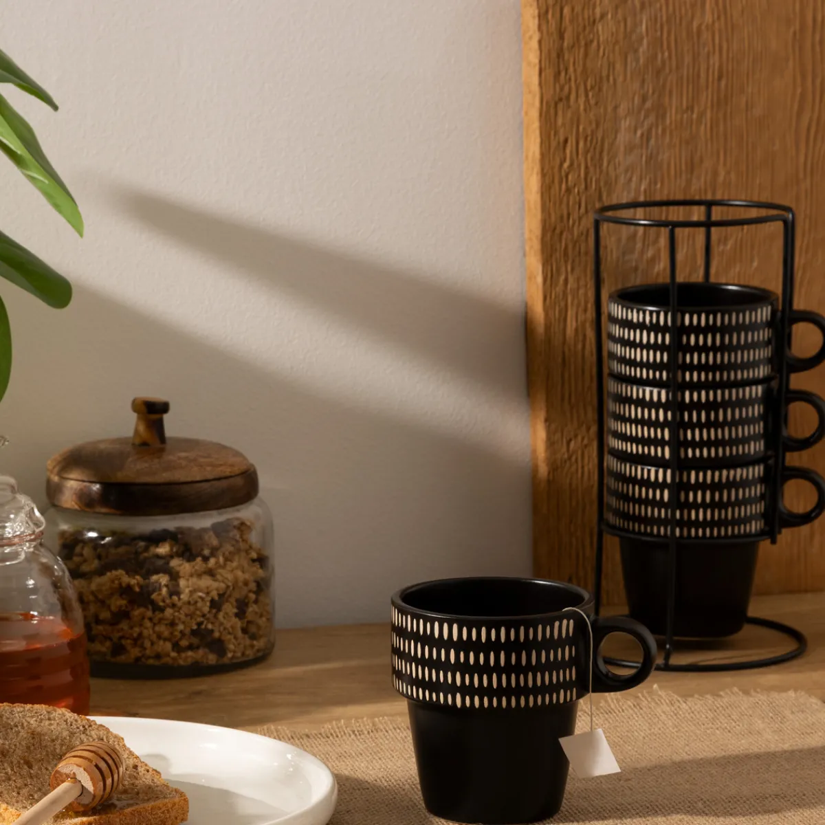 Rack 4 mugs "Ethnikaa"*ATMOSPHERA Discount