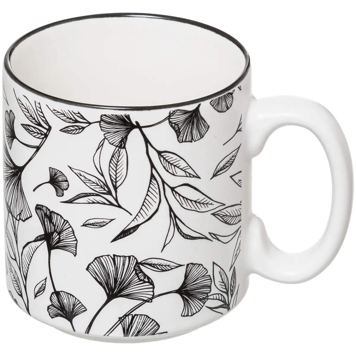 Rack 4 mugs "White Floral"*ATMOSPHERA Outlet
