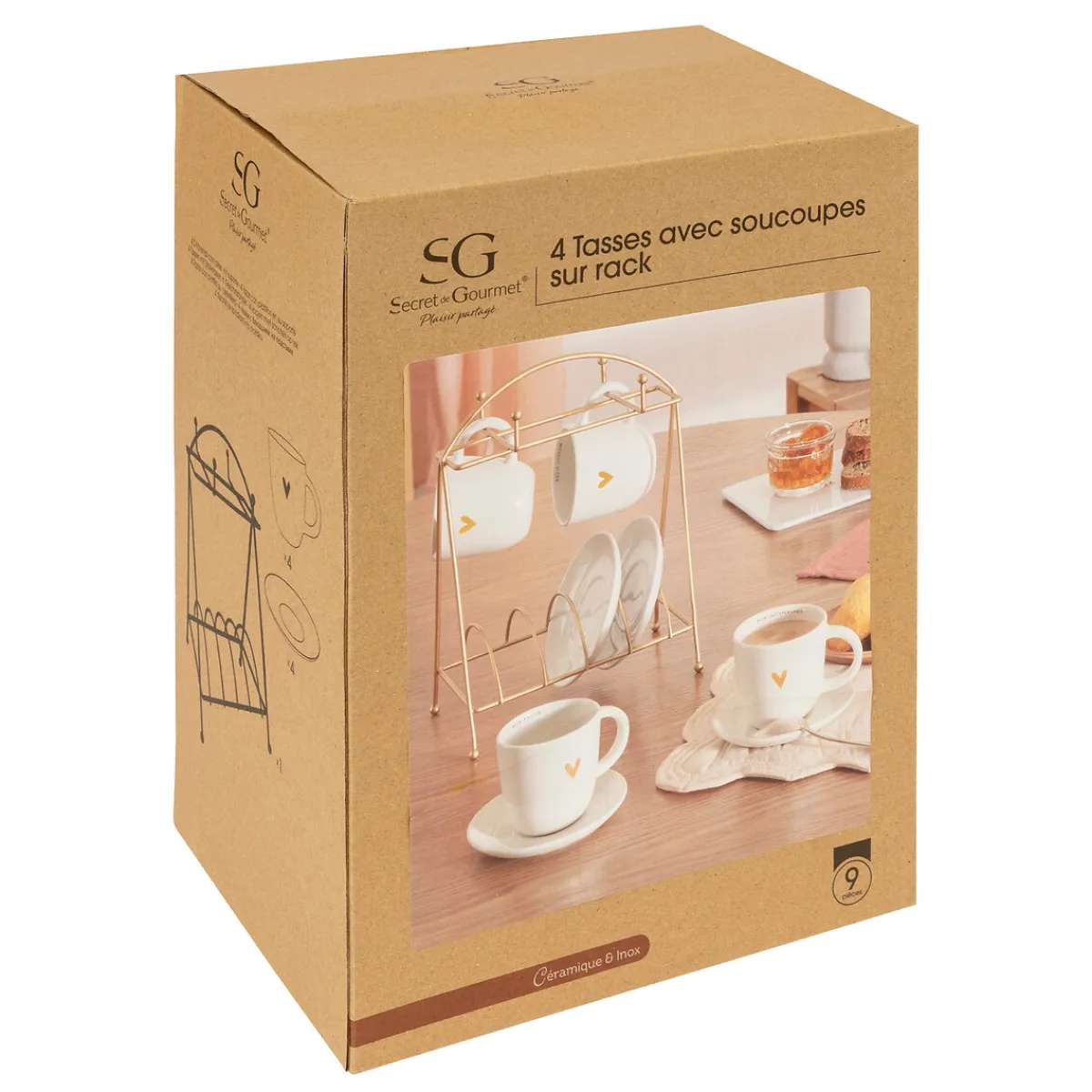 Rack 4 tasses "The floral"*ATMOSPHERA Best