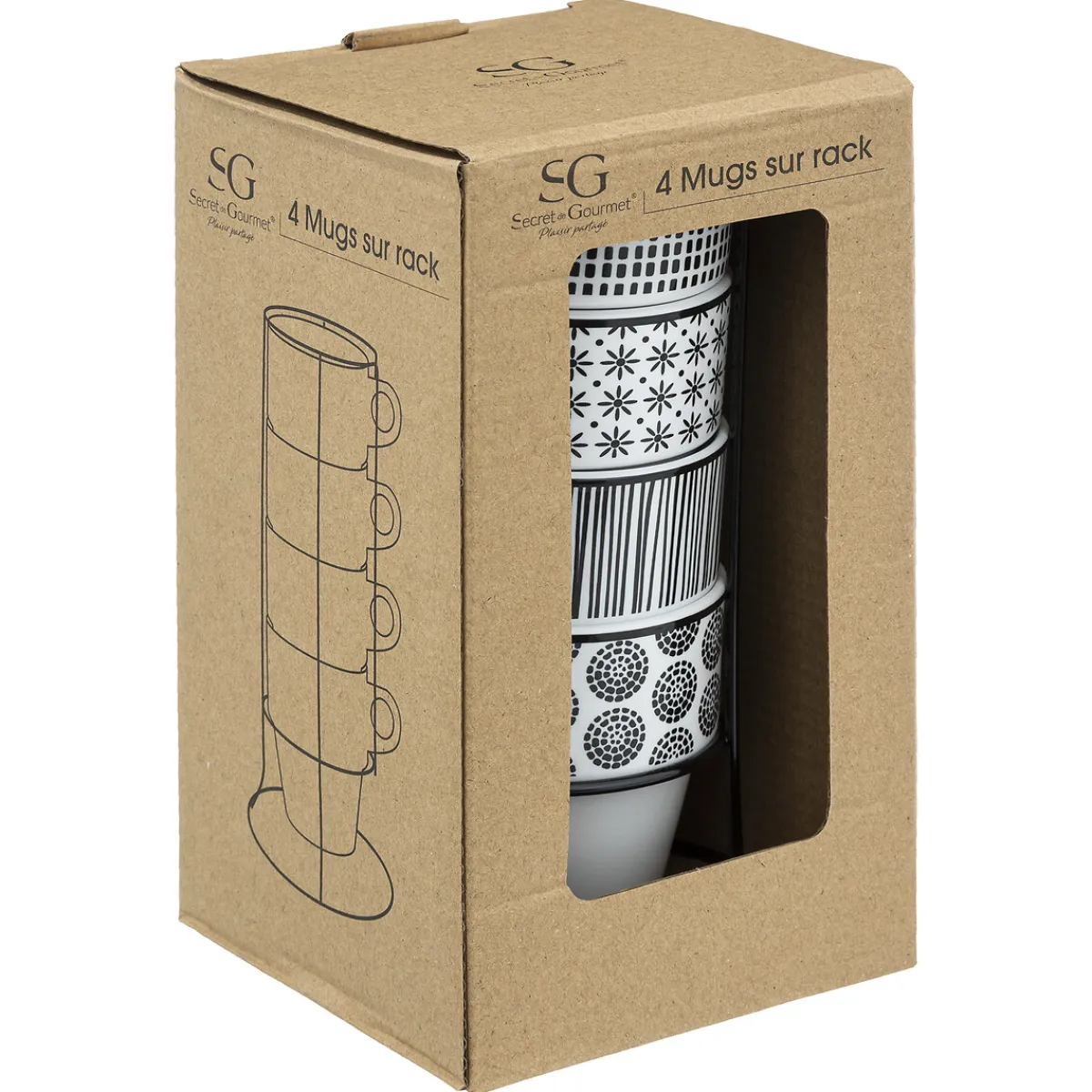 Rack 4mugs "Bohemia"*ATMOSPHERA Best