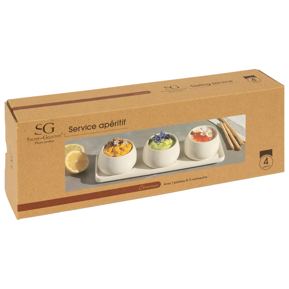 Service apéritif 4 pièces "Nora"*ATMOSPHERA Outlet