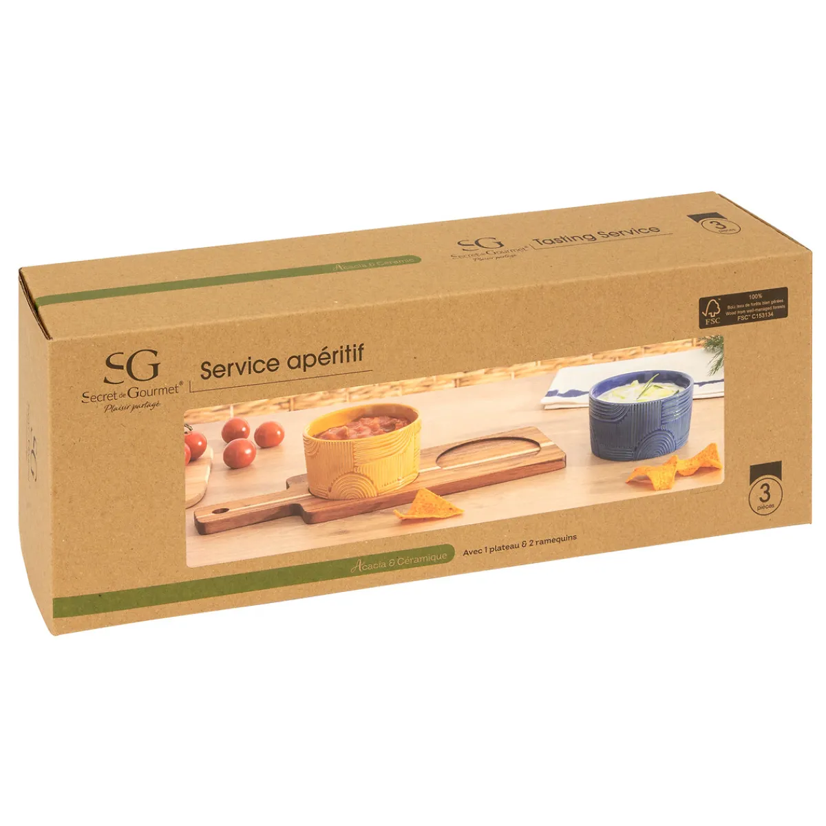 Set apéritif 3 pièces "Soleya"*ATMOSPHERA