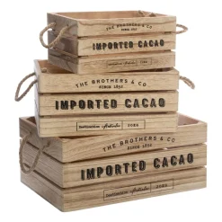 Set de 3 cagettes "Colonial"*ATMOSPHERA Discount